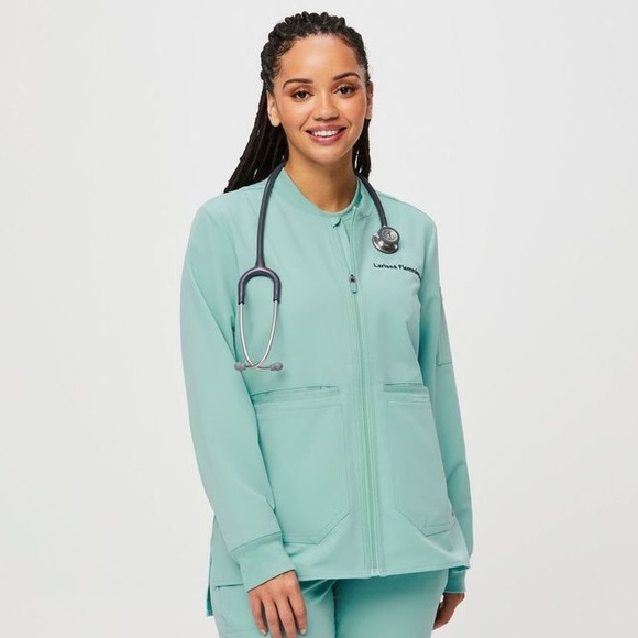 Figs Jackets & Blazers - Figs Seaglass Bellery - Scrub Jacket - S / Seaglass